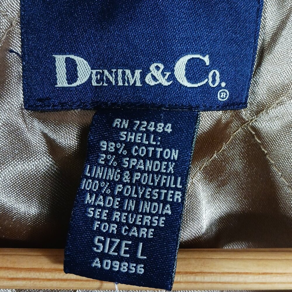 Denim & Co. Women's Utility Jacket, Tan Corduroy, Size Large, Safari Barn Chore - Picture 2 of 15